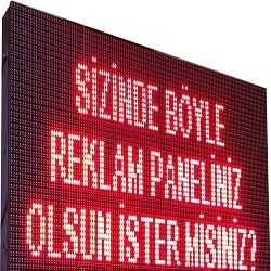 128 x 64 cm P10 Kırmızı Led Panel 
