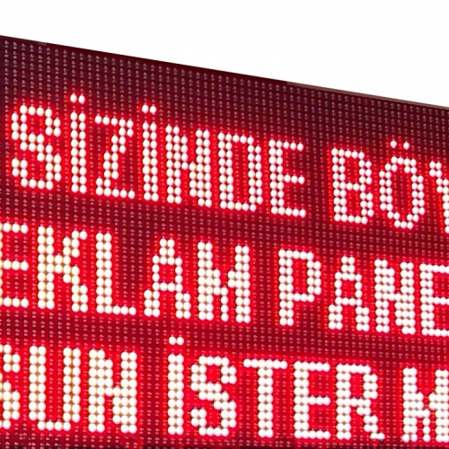 96 x 32 cm P10 Kırmızı Led Panel